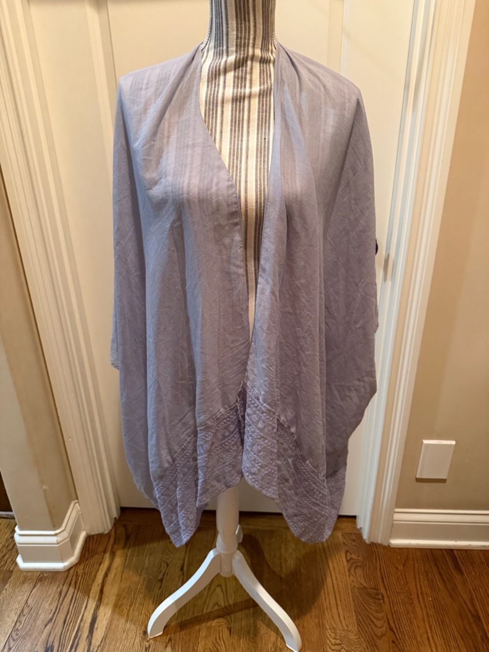 Light Lavender Open Front Women's Wrap Vest